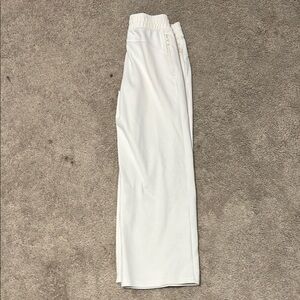 White Elastic Waist Pants